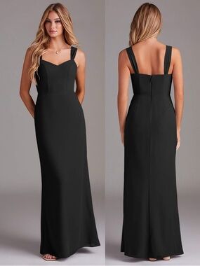 Azazie Black Chiffon Denice A4